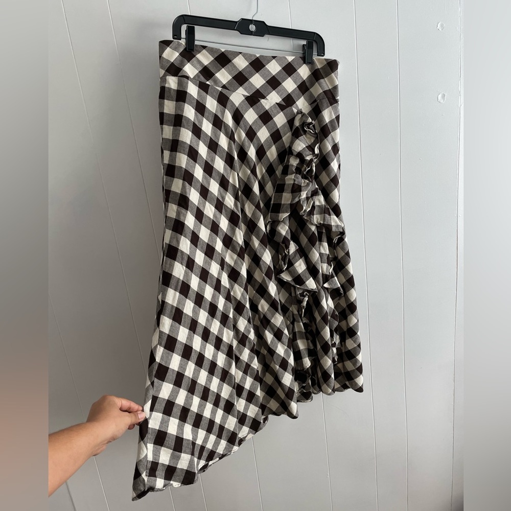 Ralph Lauren Checkered Ruffled Skirt